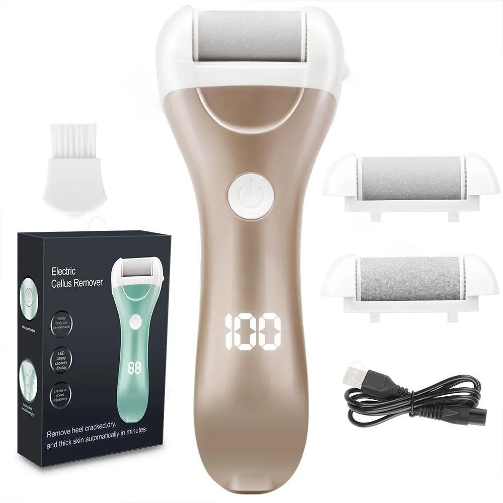 

Rechargeable Electric Foot Grinder - USB Powered Callus Remover with Adjustable Speeds, for Men & Women s Pedicure and Self-Care золотистий