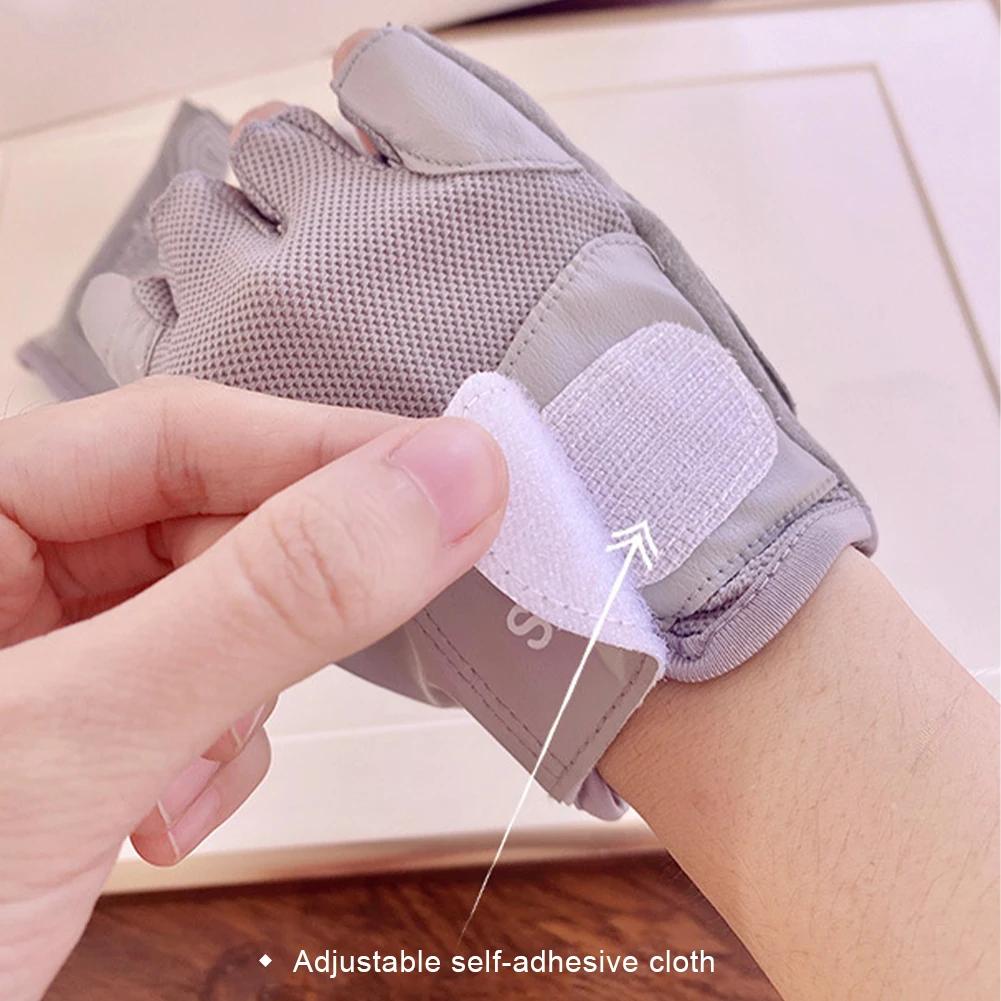For Yoga Training Cycling 1Pair Women's Half Finger Fitness Anti-slip Gloves Wear-resistant Shock Absorption Workout Gloves