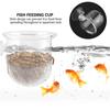 Small   Glass Plant Feeding Cup Fish Red Worm Feeder Cups for Aquarium(S)