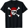 Jolly Roger Pirate Tee Fun Pirates Skull and Cross Bones T-Shirt