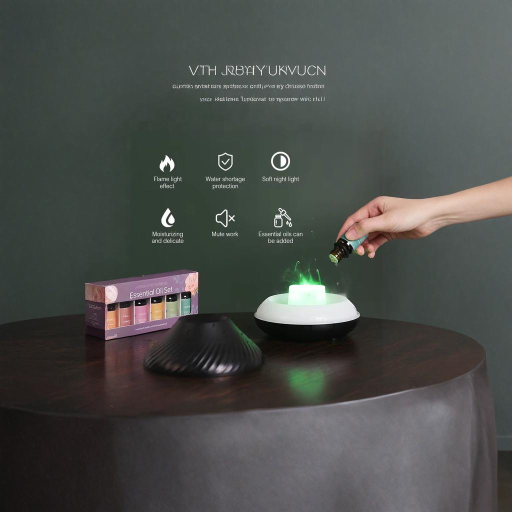 USB Aroma Diffuser Humidifier Desktop Device with EU 2A Charger