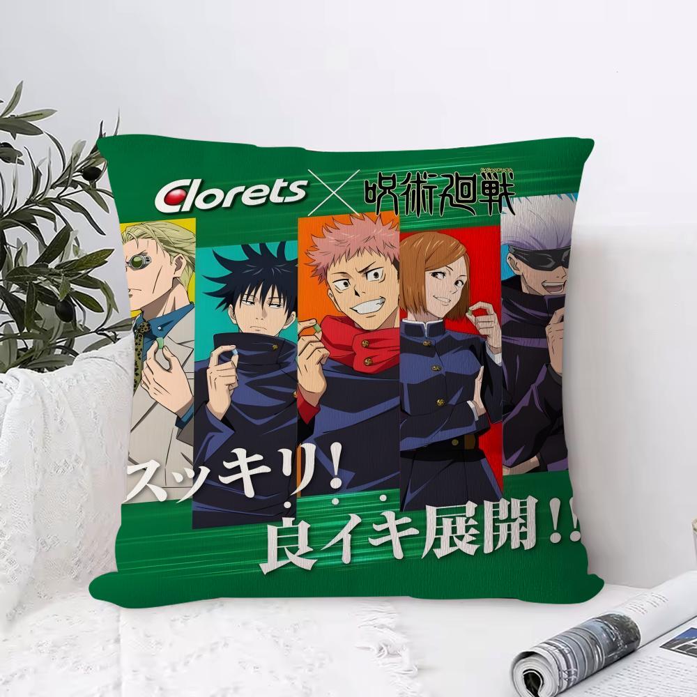 Cartoon J-Jujutsu K-Kaisen Kissenbezug Ultraweicher Hautfreundlicher Stoff Wolkenähnlicher Komfort & Verdeckter Reißverschluss