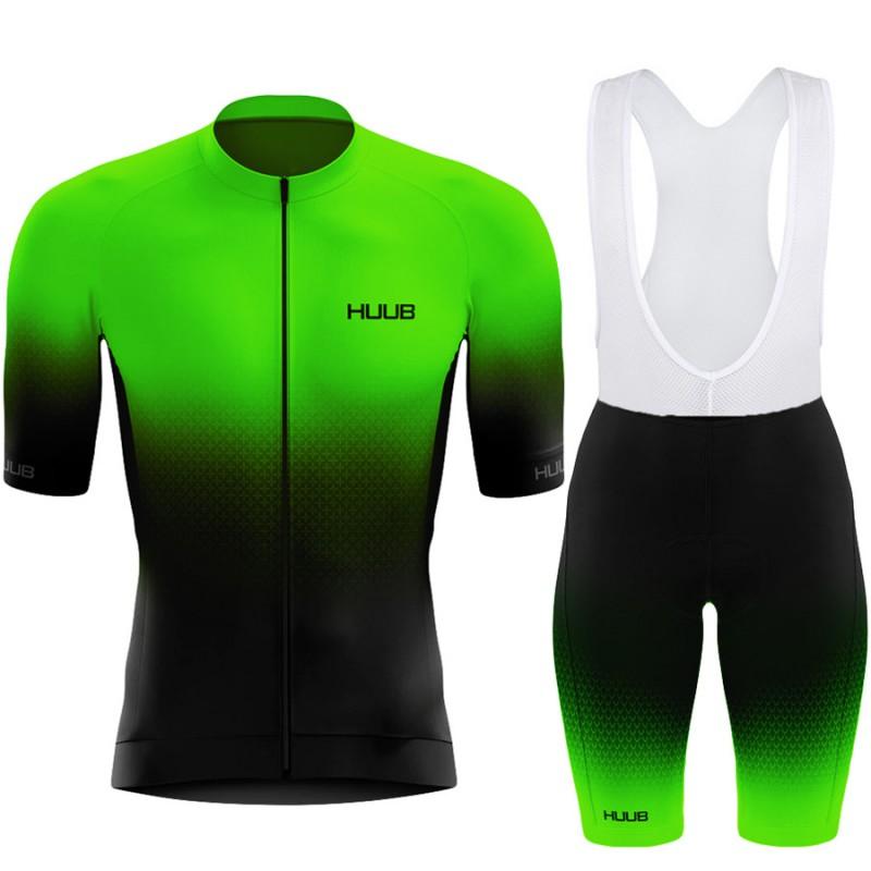 HUUB Mens Cycling Jersey Set Short Sleeve Quick Dry Mountain Bike Riding Apparel Performance Wear
