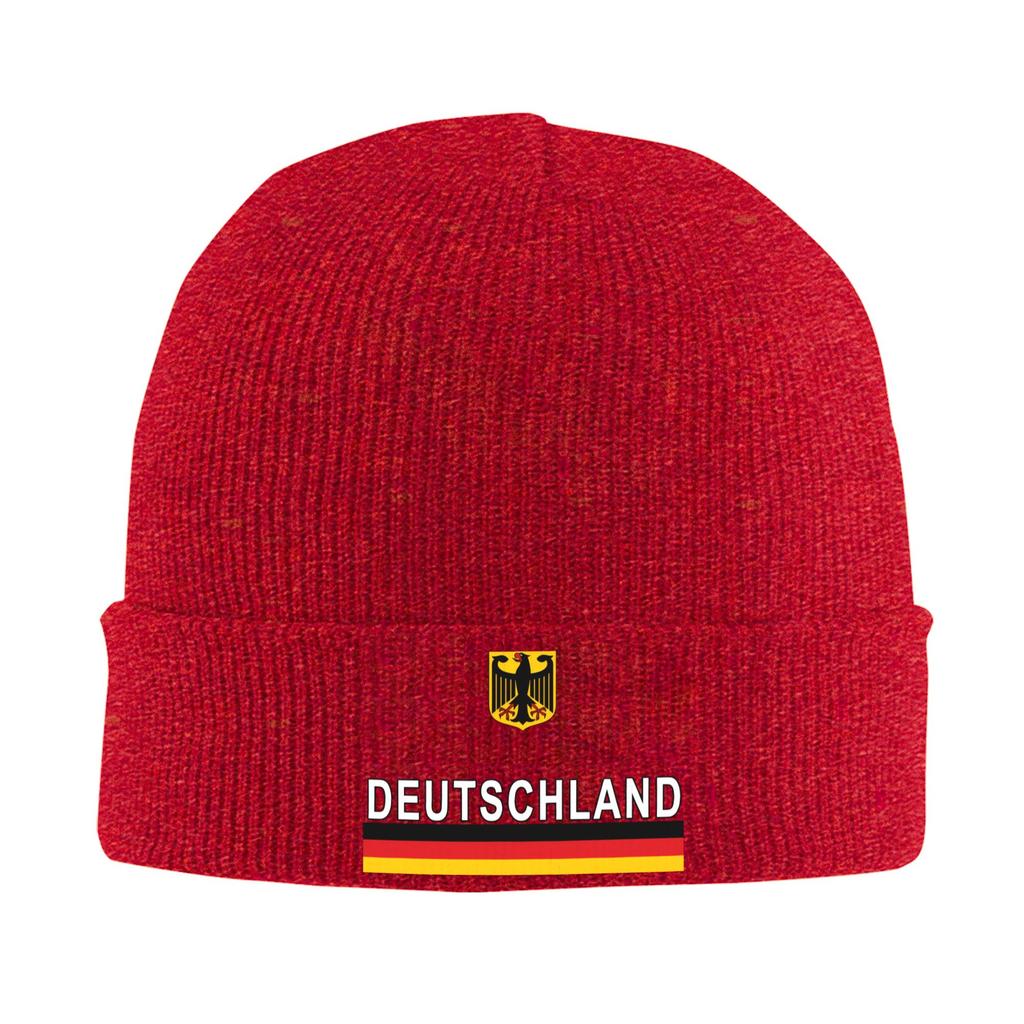 Deutschland Flag And Emblem GerUnisexy Knit Hat Casual Caps Unisex Women Outdoor Beanie Hats Autumn Winter Graphic Elastic Bonnet Hats