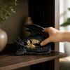 Resin Dragon Figurine Gothic with Pinions Lifelike for Bookshelf