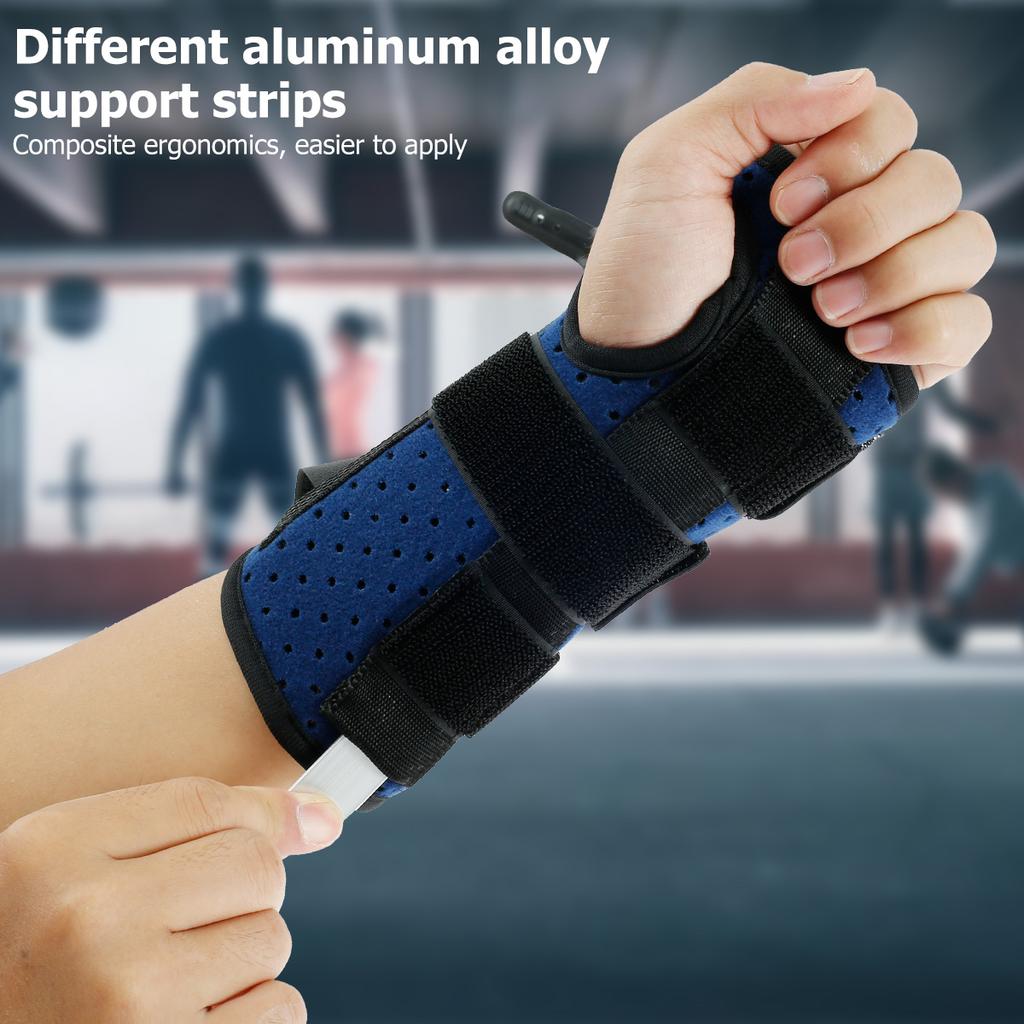 Carpal Tunnel Wrist Support Pads Brace Sprain Forearm Metal Splint Strap Protector Tendonitis Arthritis Pain Relief Stabilizer
