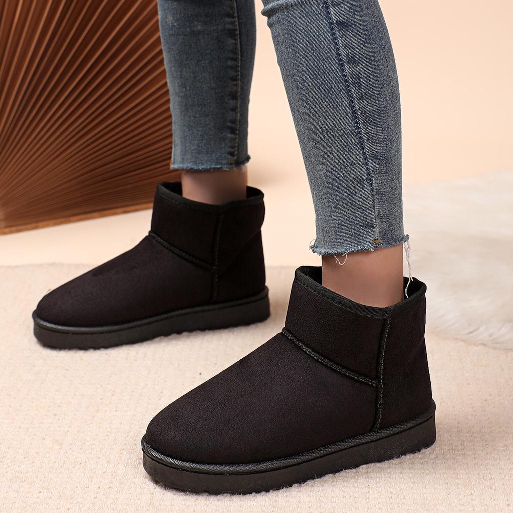 Cotton Shoes Women's Winter Boots Snow Boots Women Plus Fleece Thickened Warm Short Boots Women Non-slip