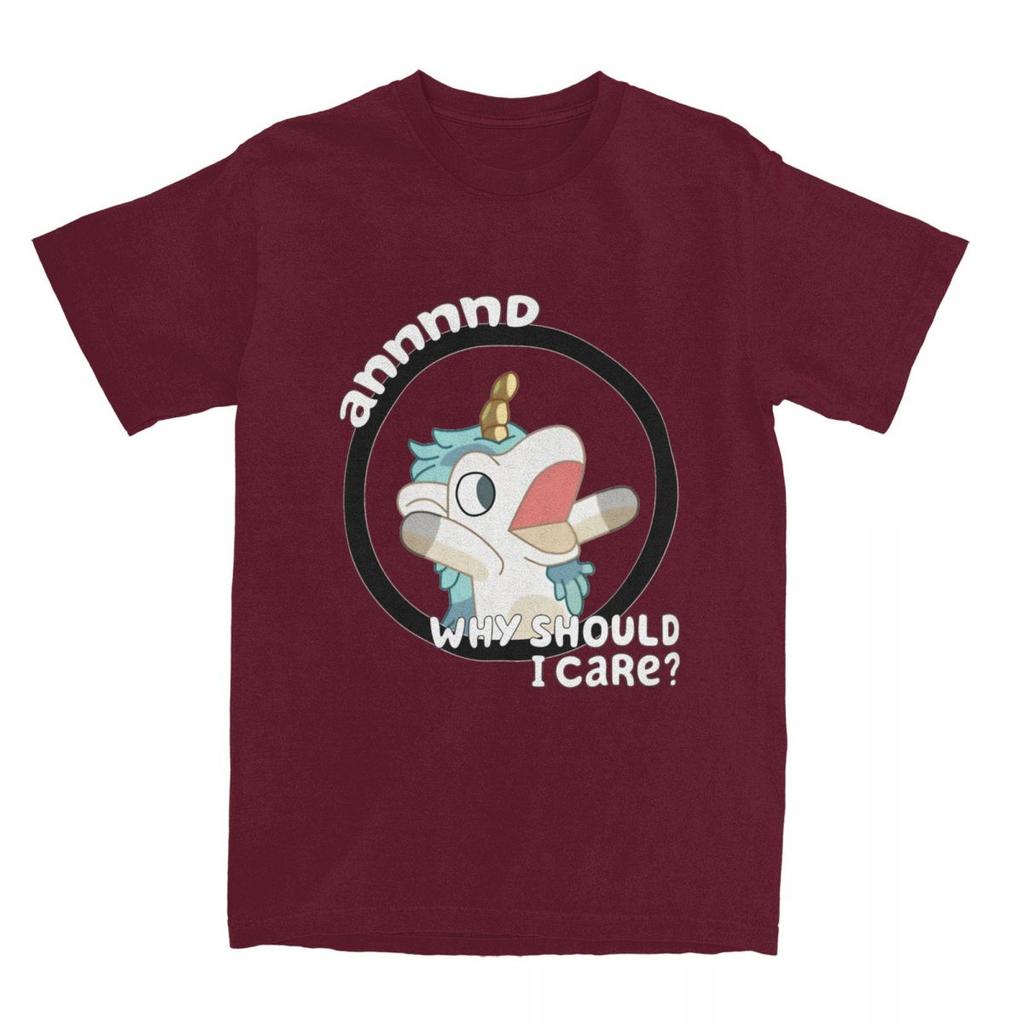 Divertente Blueys Unicorse Perché Dovrei Preoccuparmi T-shirt Spiaggia Casual T-shirt Cotone Novità T-shirt Per Coppia Maniche Corte Top Magliette