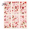 Nature Themed Stickers 6 Sheets/Set Natural Flower Scrapbook Stickers, Waterproof PVC Floral Plants Decals, Botanical Art Transparent Decorative