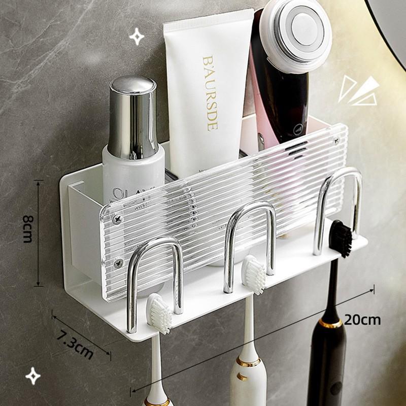 Acrylregal, ohne Bohren, weißer Handtuchhalter, Badezimmer, Handwäsche, Badezimmer, Toilettenaufbewahrung, Wandmontage.