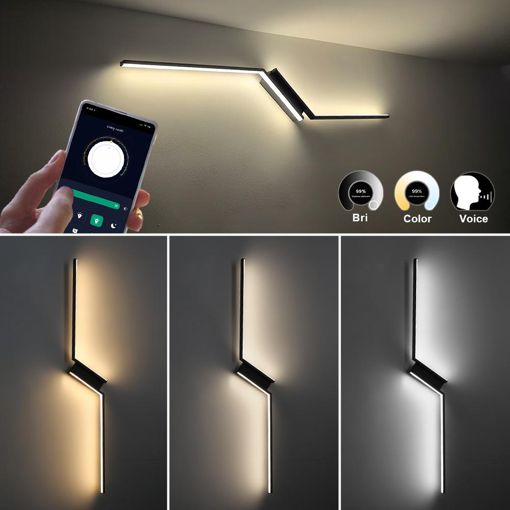 Hockey Interior Wall Light Remote Control LED Wall Lamp Bedroom Decoration Modern Indoor Lighting Lamps 53CM 73CM 93CM LED Light