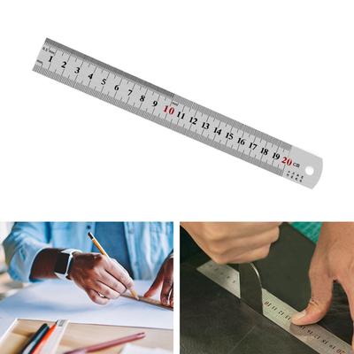 Edelstahl-Lineal, Metall-Mess- und Schneidelineal, Büro-Lineal, Metall-Lineal, Büro-Lern-Zeichen-Messwerkzeug