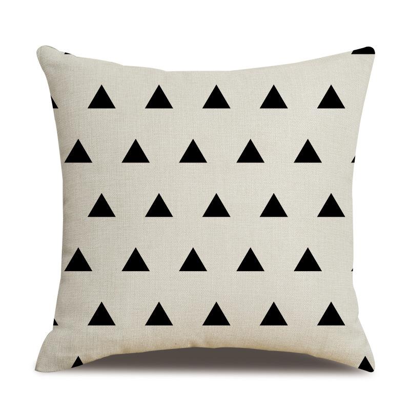 Leinen Kissenbezug Schwarz Geometrischer Pfeil Wellenförmiger Punkt Kissenbezug Zuhause Weiche Einrichtung Kissenbezug