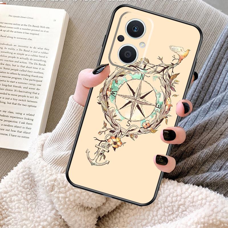 Stripes Anchor Boat Ship Case For OPPO Reno 13 13F 12 11 F 8T 7 8 10 Pro OPPO Find X8 Pro X6 X3 X5 Lite Cover Fundas