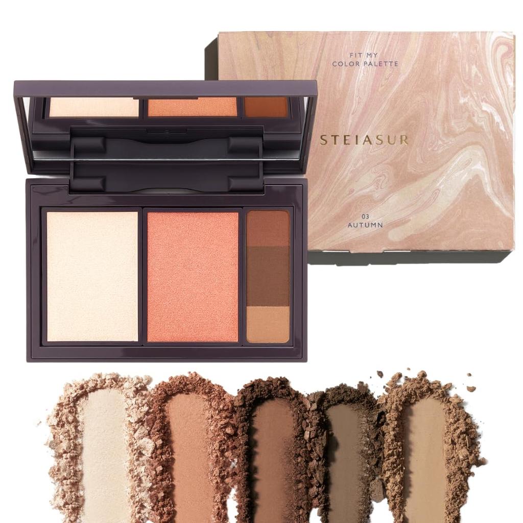 in Stay Assur Fit My Color Palette [STEIASUR][Official][Made Japan] (03 Autumn) 13.5g Multi-Palette/Pink/Brown/Personal