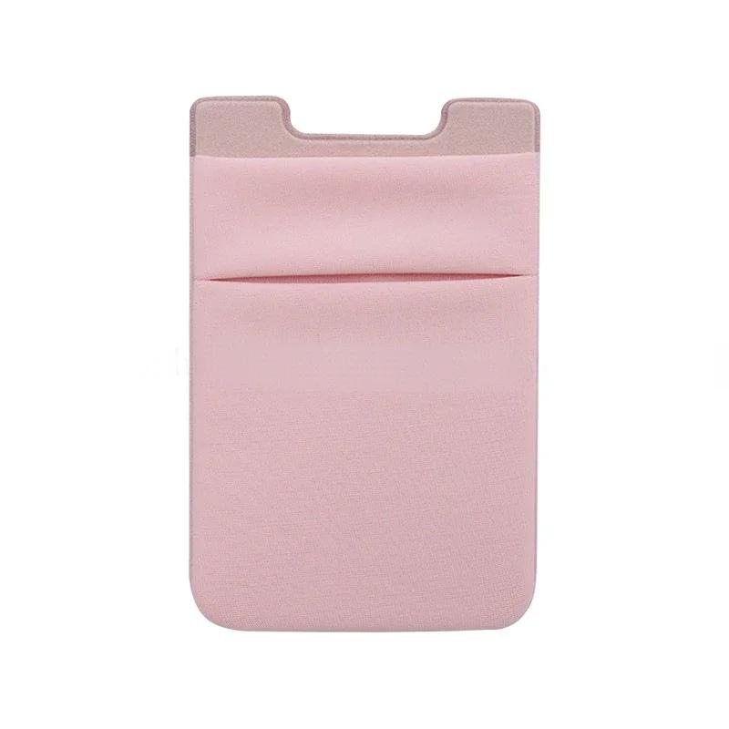 1pcs Thin Women Men Cell Phone ID Credit Card Holder Silicone Case Pouch Back Sticker Slim Wallet Case Card Holder