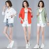 Summer Embroidery Sunscreen Clothing for Women, Korean Style Sunshade and Sunscreen Clothing, Loose Fit, UV Protection, Travel Sunscreen Jacket