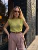 European and American new products round neck solid color thin pullover sleeveless knitted sweater women's season versatile vest top