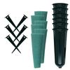 6Pcs Plastic Grave Vases with Spikes and Foam Inserts for Cemetery Decoration Flower Holder for Memorial and Funeral Use