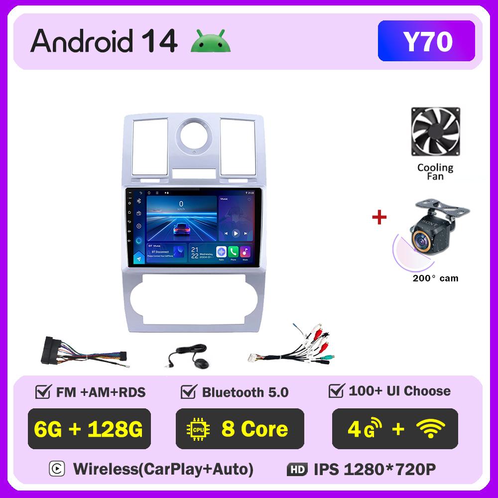 For Chrysler Aspen 300C 2004-2008 Car Radio Player Car Carplay Screen Autoradio Mirror Link Car Intelligent Systems 8 Core DSP