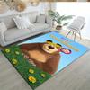 Masha Bear Customize Text Floor Mat Perfect for Dormitory Balcony Game Room Dining Room Anti-slip Rug Anime Office Decor
