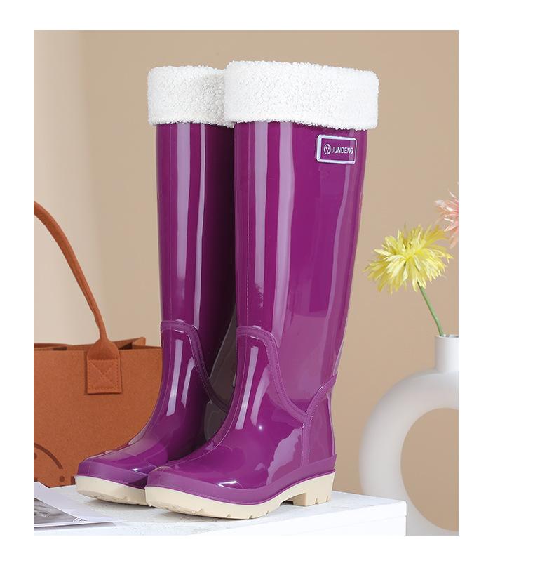 312 2025 Hot-seling High Rain Boots Non-Slip Waterproof Long Farm Boots Warm  Work Shoes Wholesale Women  Waterproof Boots