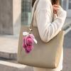 Plush Grape Decorative Pendant Keychain for Handbags, Fuzzy Cluster Bag Charm with Decoration Bow, Fluffy Ball Keyring Backpacks and Purses