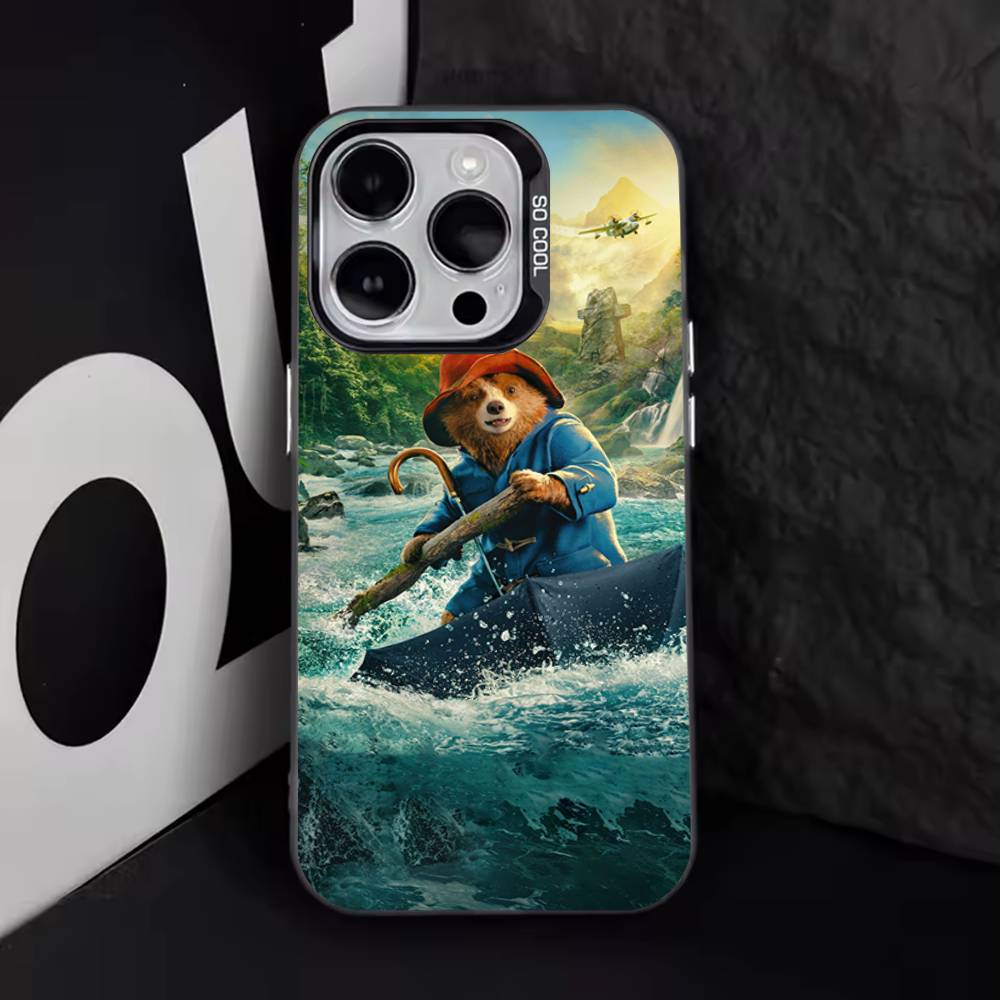 Cartoon P-Paddington B-Bears Phone Case For iPhone 17,16,15,14,13,12,11,Pro,Max,Plus,E,Air,Mini Black Tpu Cover