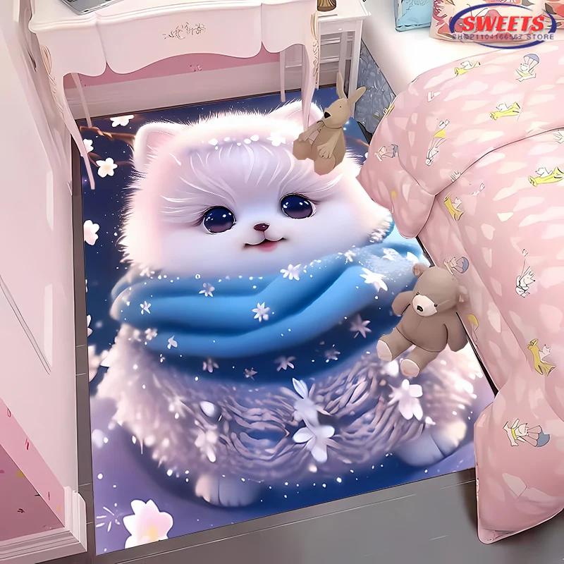 3D Cat Carpet New Release! Anti-slip Sound Insulation,Rug for Living Room Bedroom, Bedside and Office Areas,Durable Washable Mat