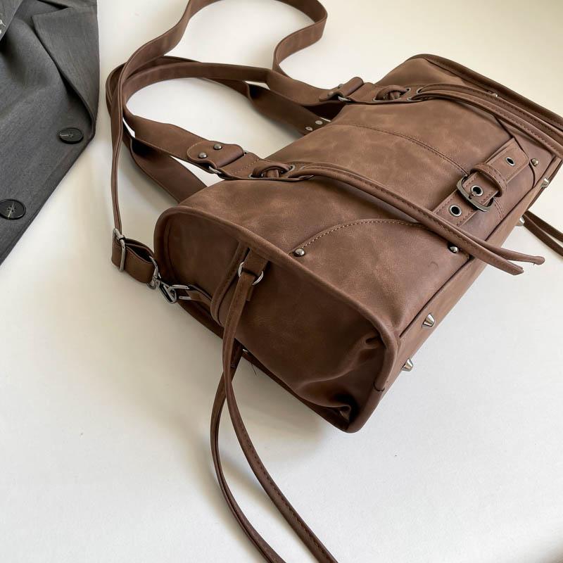 Suede Tote Bag Women's Fashion Shoulder Bag with Lace Up Detail and Adjustable Crossbody Strap