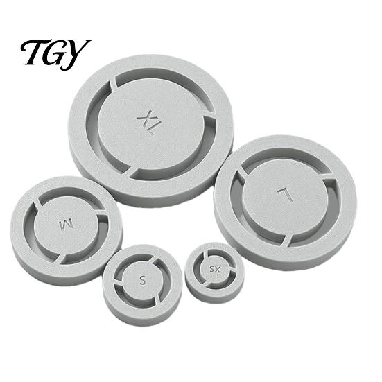 Guida per Rifinire l'Argilla 5 Pezzi Strumento per Anello del Piede della Ceramica, Stampo Riutilizzabile in ABS per Fai-da-te, Strumento di Centratura Allineamento Base Ceramica Fatta a Mano per Ciotole Costanti E
