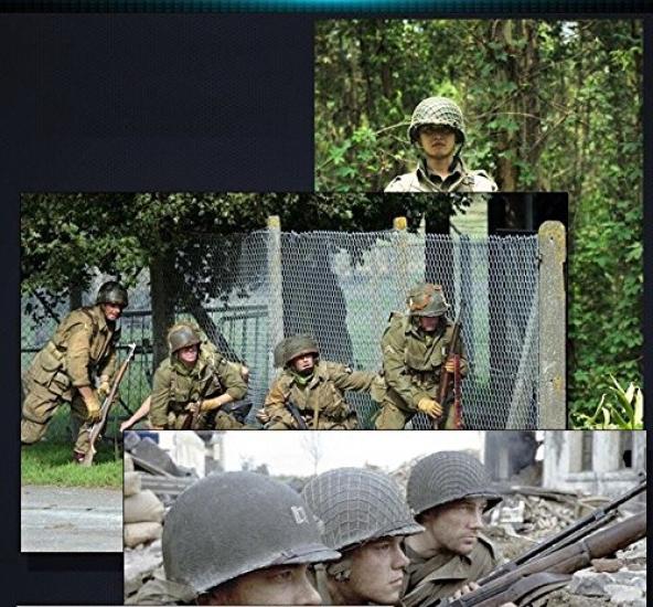 Steel Replica M1 Helmet with Mesh Heavy-duty Net.