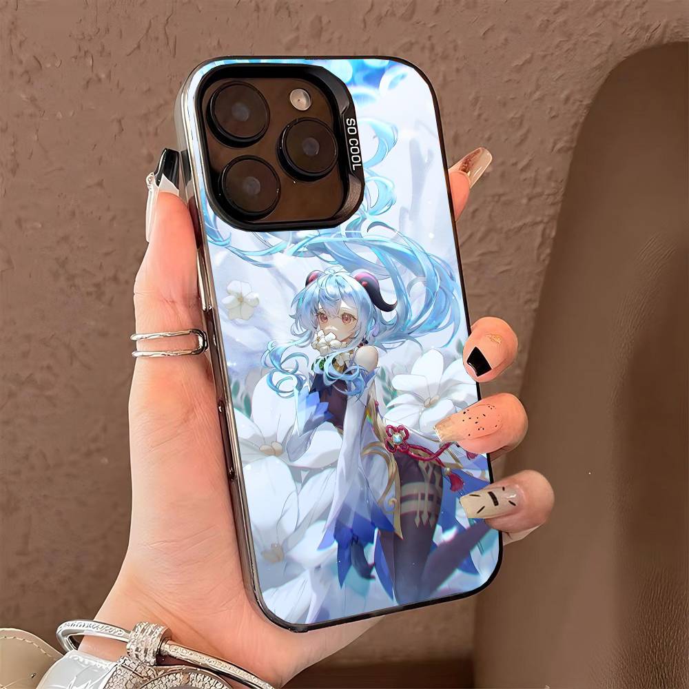 ganyu genshin impact  phone case for iPhone 17 17Air 16 15 14 13 12 11 Pro Max Plus Colorful Silver