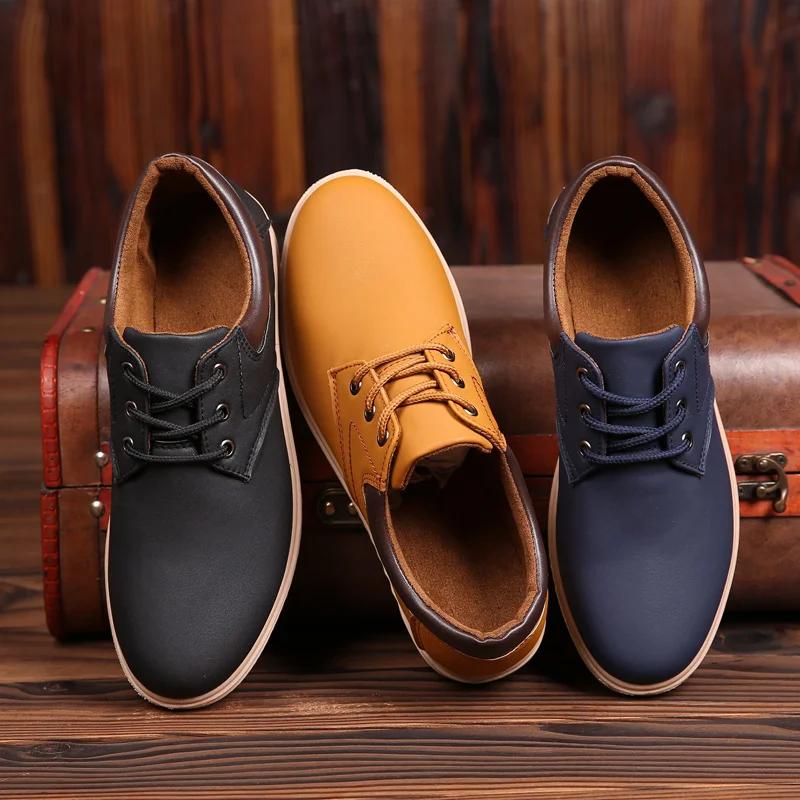 Fashion Men Leather Casual Shoes Male 2025 Summer Comfortable Flat Shoes for Men Trendy Sneaker Male Oxfords Shoes Zapatos Para Hombre