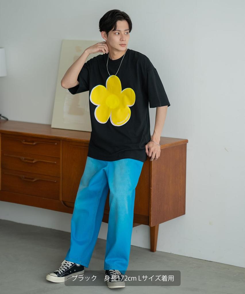 [IMPROVES] [SIDEWAYSTANCE] Mosaic Flower Short Sleeve T-Shirt