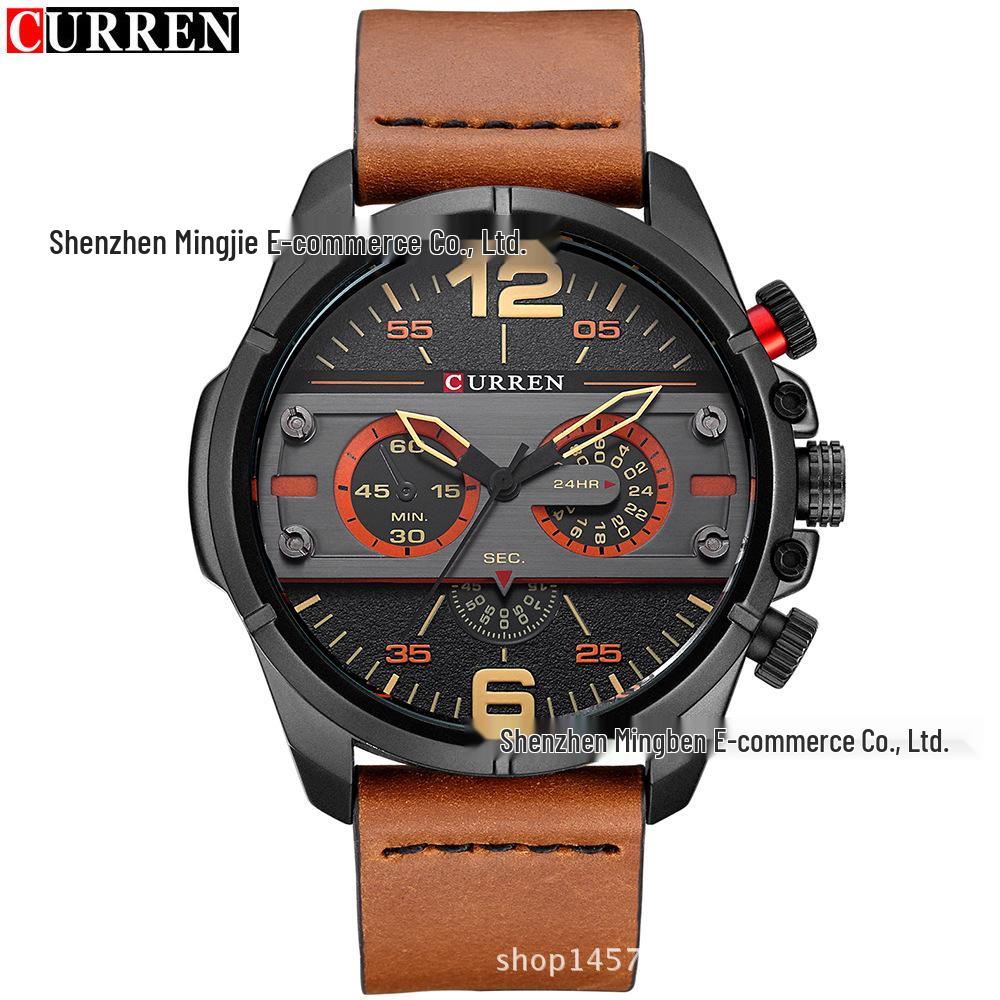 CURREN 8259 Men's Trendy Sports Quartz Watch with Large Dial