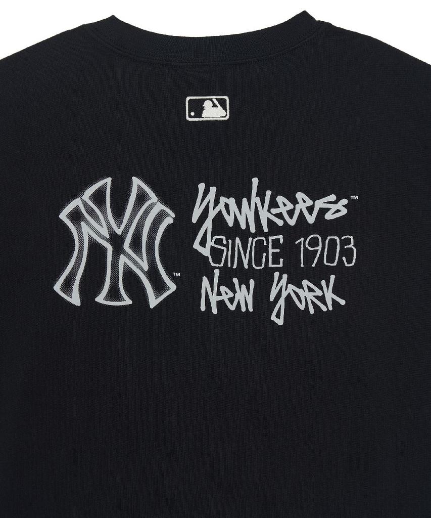 Emelbi Basic Back Street Logo Oversized Short Sleeve T-Shirt Ny (Black)