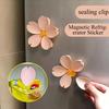 Sakura Magnetischer Kühlschrankdichtungsclip Blütenblatt Lebensmittelbeutel-Verschluss Snack-Clip Blumen-Dekor Kühlschrankmagnet Küchen-Aufbewahrungs-Organizer