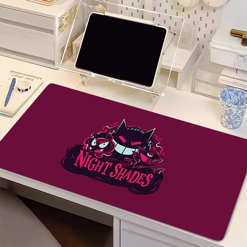 Mouse Pad PPokemon Gengar Large Gamer Keyboard Desk Mouse Mat Carpet Laptop Natural Rubber Tapis Souris Gaming Notbook Mousepad