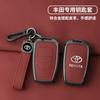 Zinc Alloy Leather Car Key Case for Toyota CHR Camry Corolla RAV4 Highlander C-HR Prius Land Cruiser Prado Keychain Accessories
