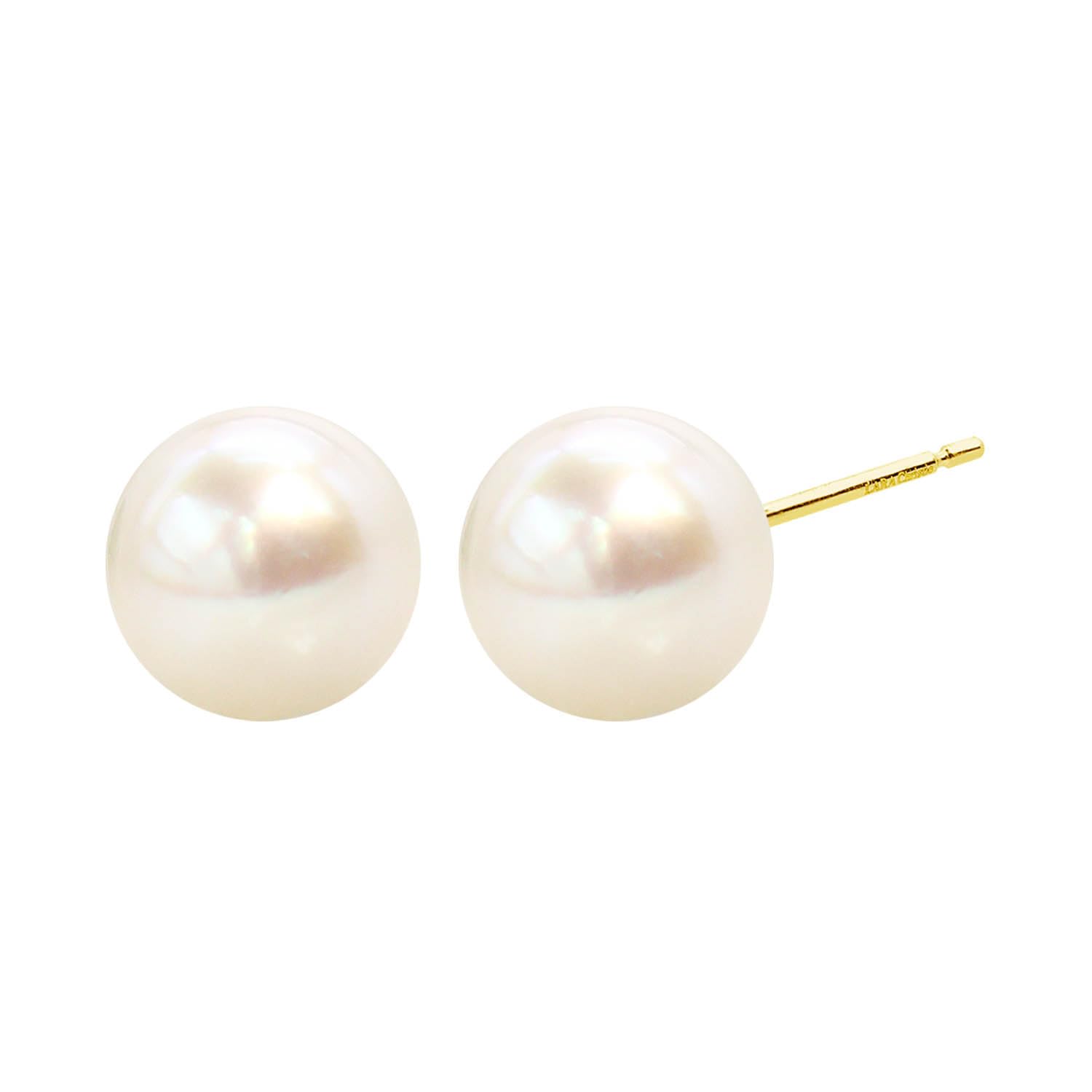 

Earrings Akoya Pearl Flower Beads 7mm UP Both Ears 2 Beads Pearl Identification Card Included K18 18K Gold [Lara Christie] Women s le107-0009-yg