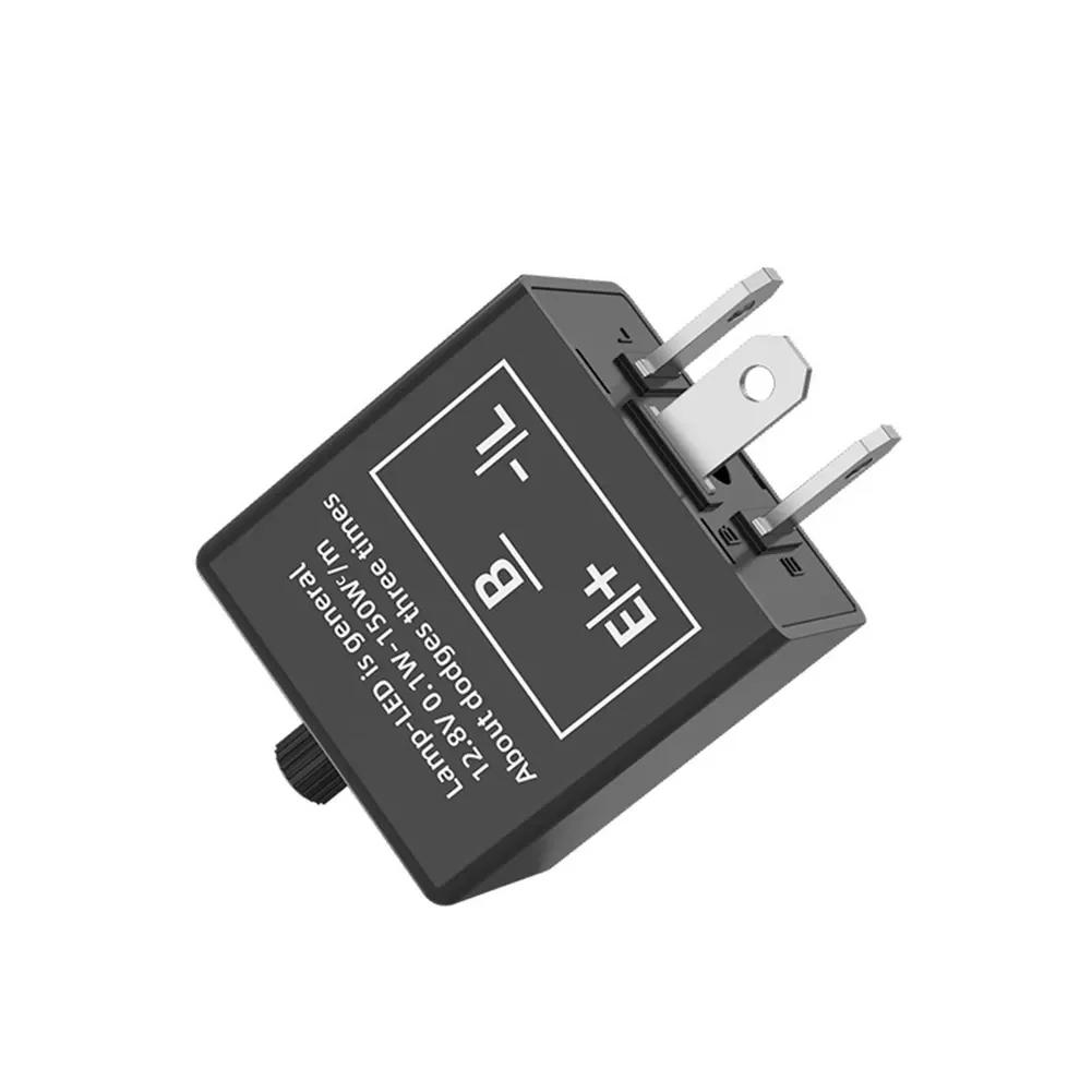 12v 3 Pin Adjustable LED Flasher Relay Motorcycle Turn Signal Lights LED Flashing Converter Tool Electronics Regulator Kit