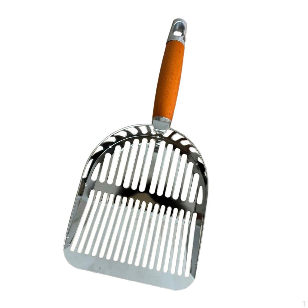 Cat Sand Scoop, Litter Stainless Steel Strainer Cleaner Pet Cleaning Scoop for