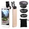 3 In 1 Wide Angle Micro Zoom Fisheye Lens Clip For Samsung Huawei Phone Camera Webcam Cover Case