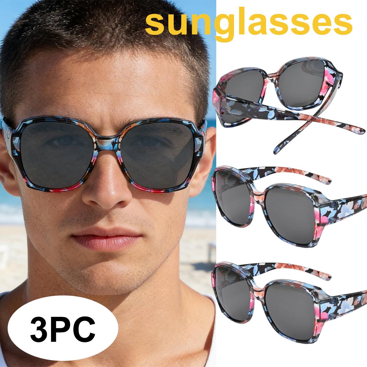 

VOPHA Polarized Sunglasses Over Glasses for Women 3 Pack- Fit Over Glasses UV400 Protection Large Shades for Driving & Outdoor