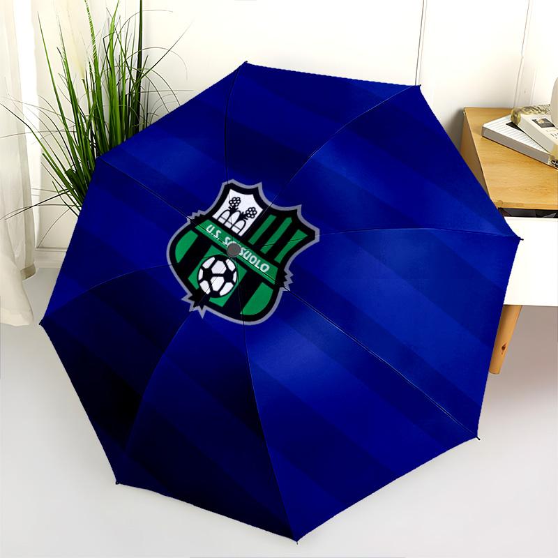 US Sassuolo Calcio pattern, automatic folding umbrella, portable and foldable design, 8 ribs, a Christmas or birthday gift.
