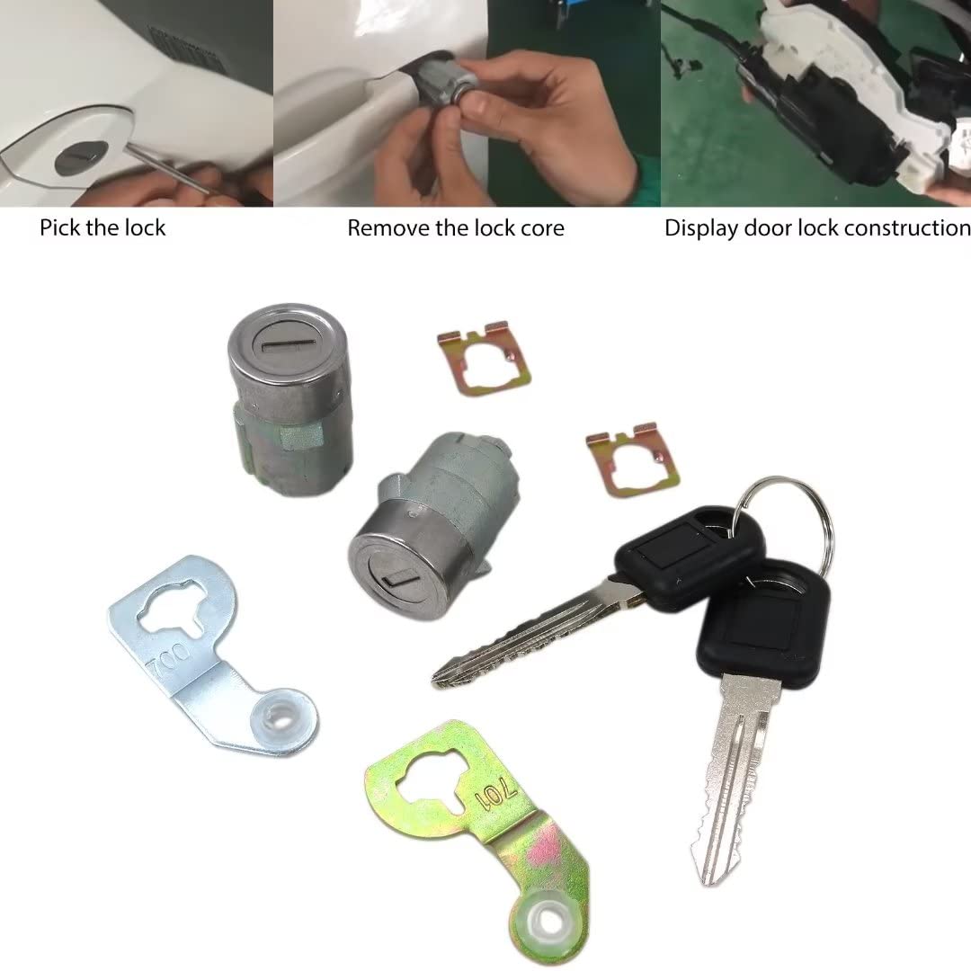 New 15298924 Door Lock Cylinder Set W/Keys for 2001-2006 G M Chevy Silverado Tahoe
