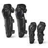Scoyco 4Pcs Motorcycle Knee Shin Guards Black Adjustable Anti-Slip Knee Cap Pads Protector Armor For Motocross
