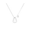 S925 Sterling Silver Gourd Agate Necklace Chinese Style Simple Elegant Women's Jewelry