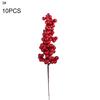 10Pcs Mini Redonda Artificial Red Berries Xmas Flor Ano Novo Enfeites Para Casa